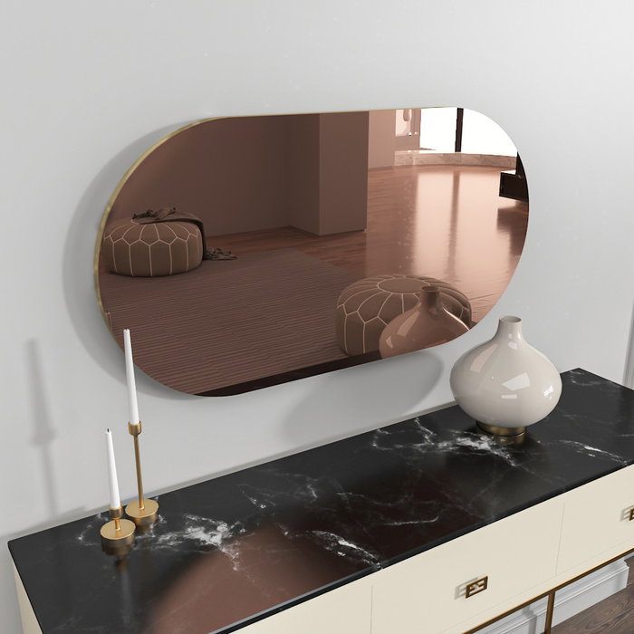 Hanah Home Espejo Ecológico Flotal-E Bronce y Oro